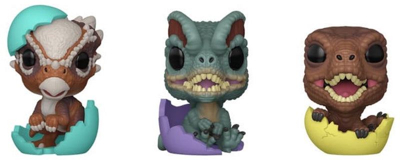 Funko jurassic park pocket pop! vinyl figure easter egg 3-pack dinos 4 cm pop! figuur