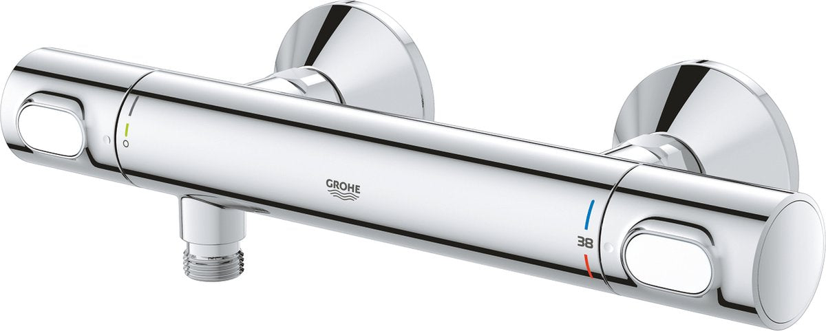 Grohe precision flow thermostatische douchekraan - 15 cm - waterbesparend - chroom