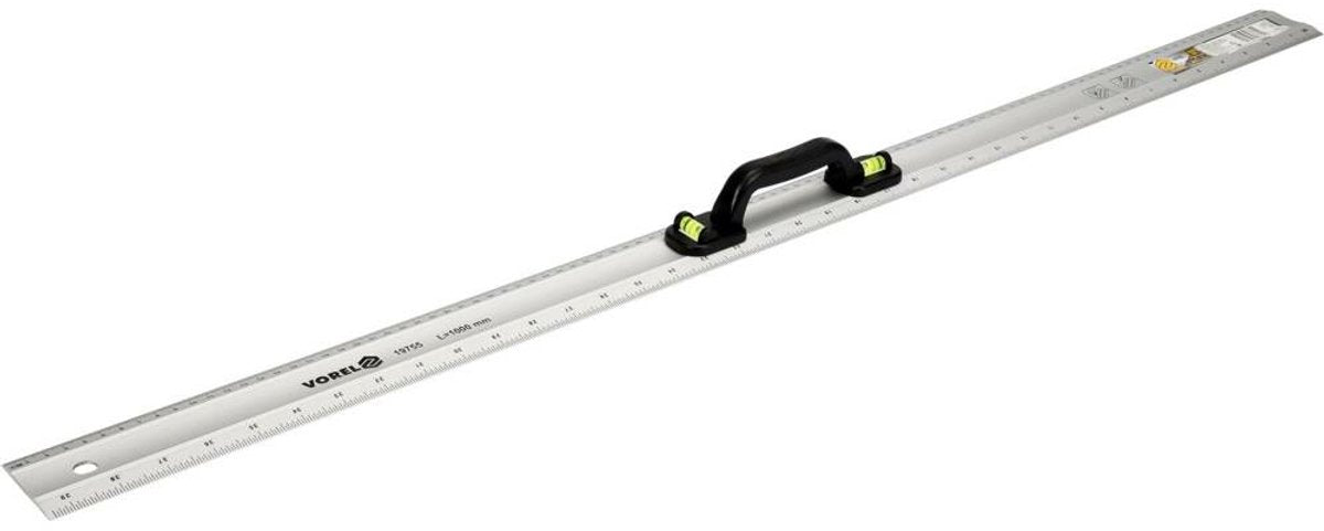 Vorel 19755 - aluminium meetlat - 1000mm - met handvat - inclusief 2 libellen