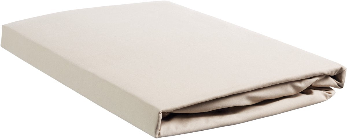 Ambiante katoen - splittopper hoeslaken - 160x220 - zand