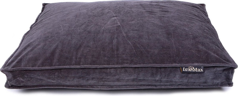 Lex max royal velvet - hondenkussen - boxbed - grijs - 120x80cm l