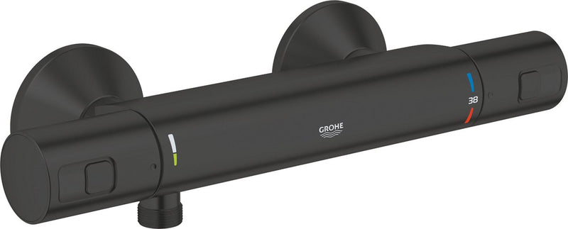 Grohe precision start thermostatische douchekraan - 15 cm - waterbesparend - inclusief koppelingen - mat zwart