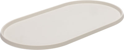 Designed by lotte oona placemat hond kat - placemat voerbak - vaatwasserbestendig - silicone - beige - 45x25x1,5 cm
