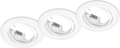 Trio jura - inbouwspot - wit mat - excl. 3x gu10 3 w - zwenkbaar - plafondbevestiging - rond