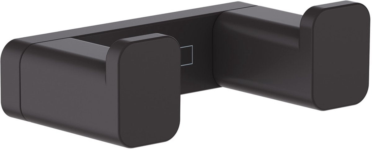 Hansgrohe addstoris dubbele handdoekhaak mat zwart