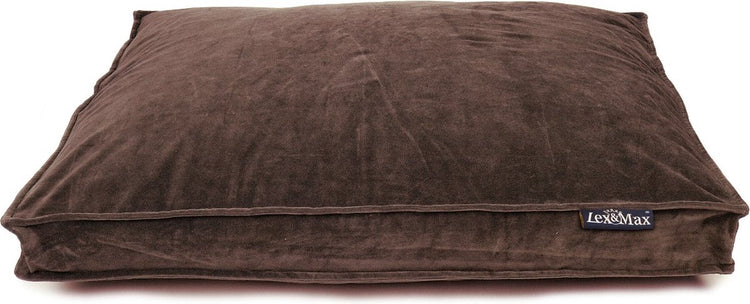 Lex max royal velvet - hondenkussen - boxbed - chocolate - 90x65cm