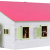Kids globe paardenstal roze met 7 boxen, 1:24