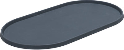 Designed by lotte oona placemat hond kat - placemat voerbak - vaatwasserbestendig - silicone - antraciet - 45x25x1,5 cm