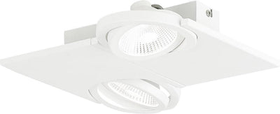 Eglo design brea - spot - 2 lichts - wit, helder
