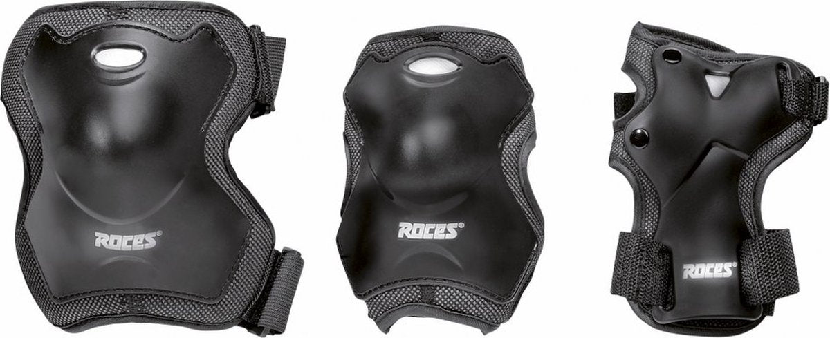 skatebeschermingsset Super unisex zwart maat S 6-delig