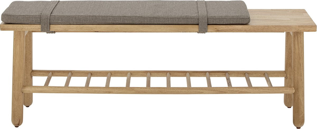 Bloomingville - linde bank - beige - rubberhout