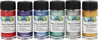 Creativ company kreul marmerverf magic marble set metallic kleuren