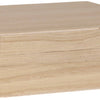 Playwood houten kist vierkant met losse deksel - opbergbox bruin 20x20x5,7 cm.