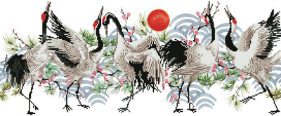 Diamond dotz® diamond painting volwassenen - ronde steentjes - volledig pakket - hobby - - dd8.011 - dieren - vogeldans 77 x 32cm