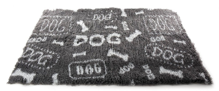 Martin sellier vetbed dog print grijs wit gerecycled