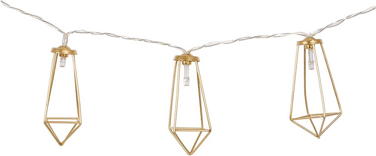 Bo-camp - industrial - lichtketting - galvin - 10 lichten - 5 lumen - goud