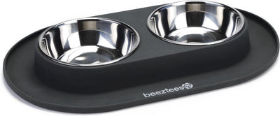 Beeztees - dinerset hond - siliconen - antraciet - 40x24x4,5 cm