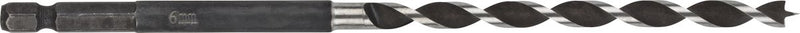 Wolfcraft - 6mm slangenboor voor houtbalken - 165mm - zeskantschacht houtboor - hex - 7131000
