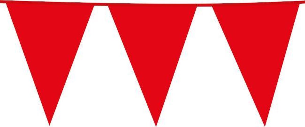 Wefiesta vlaggenlijn - xxl vlaggetjeslijn van 10 meter - rood - binnen buiten