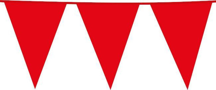 Wefiesta vlaggenlijn - xxl vlaggetjeslijn van 10 meter - rood - binnen buiten