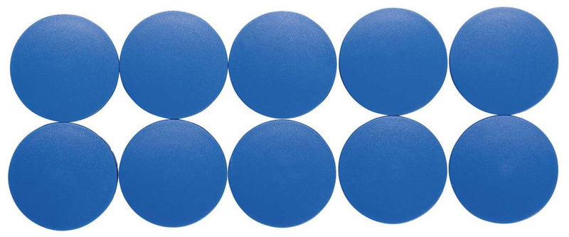 Maul magneet rond 10 stuks 2,5 kg kunststof ferriet bruchsicher erodiert lackiert ø 3.8 x 1.55 cm blauw