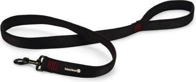 Beeztees parinca premium hondenriem - hondenlijn - weersbestendig - nylon - zwart - 120 cm x 25 mm