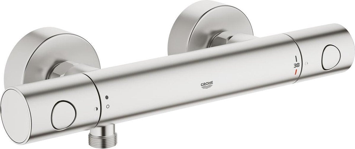 Grohe grohtherm 1000 cosmopolitan m thermostatische douchekraan - 15cm - supersteel (rvs)