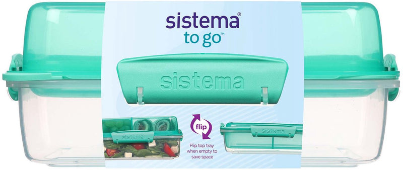 Sistema to go - lunch stack lunchbox - rectangle 1,8 liter - roze