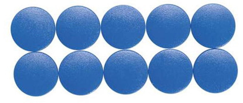 Maul magneet rond 10 stuks 0,15 kg kunststof ferriet bruchsicher erodiert lackiert ø 1.5 x 0.7 cm blauw
