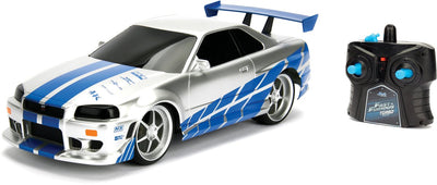 Jada toys - rc fast furious nissan skyline gtr 1:16 - op afstand bestuurbare auto - miniatuurvoertuig - radiografische auto