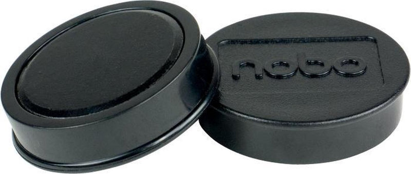 Nobo magnetische whiteboard magneten - pak van 10 stuks - 38mm magneten - zwart