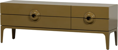 Woood merge tv meubel - eucalyptus hout - honinggeel - 57x160x44