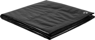 Abbey camp gronddoek waterdicht - 500 x 250 cm - pe grondzeil - met metalen ringen