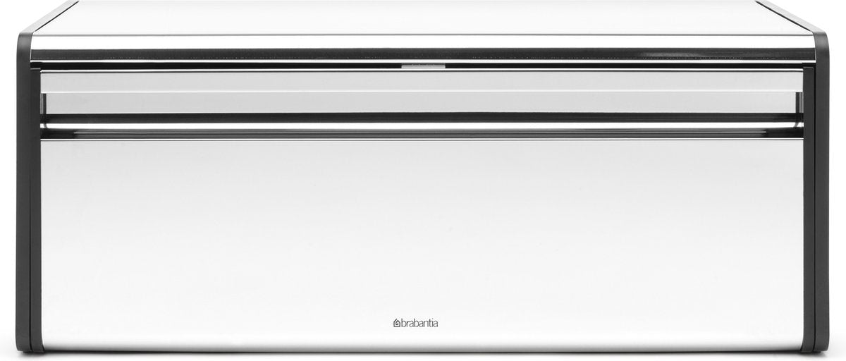 Brabantia broodtrommel - met klepdeksel - brilliant steel