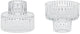 Partydeco 4 stuks 2-in-1 glazen kaarsenhouder 6.5x5.5 cm