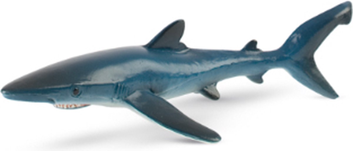 Bullyland 67411 – speelfiguur en verzamelfiguur blauwe haai – ca. 14 cm – levensecht en detailrijk vormgegeven – ideaal als educatief speelfiguur en klein cadeautje voor kinderen vanaf 3 jaar.