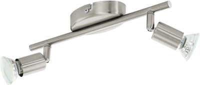 Eglo buzz - plafondspots - 2 lichts - led - nikkel-mat