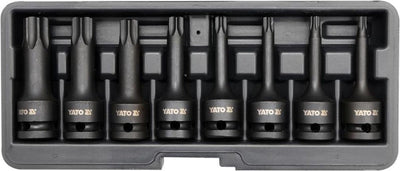Yato slagmoersleutel bitset 8-delig zwart yt- 1065