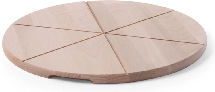 Hendi pizza plank – beukenhout – met snijgroeven – ø 400 mm