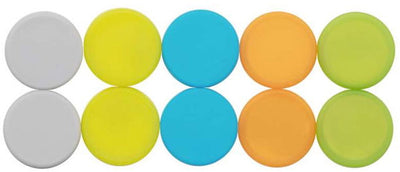 Maul magneet neodymium - rond - 5 kleuren - 10 stuks - ø 1.9 x 0.4 cm