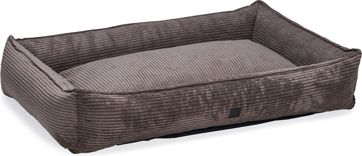 Designed by lotte ribbed - hondenmand - bruin - 120x80x23 cm