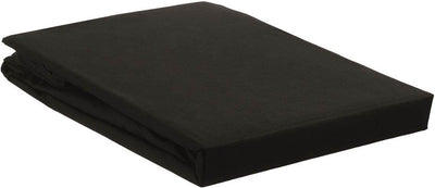 Ambiante cotton uni hoeslaken - tweepersoons - black