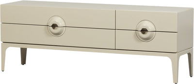 Woood merge tv meubel - eucalyptus hout - dust beige - 57x160x44