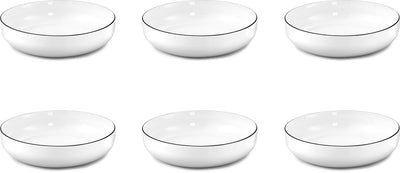Medard de noblat - yaka black - salade en pastabord 20 cm - 6 delig - porselein