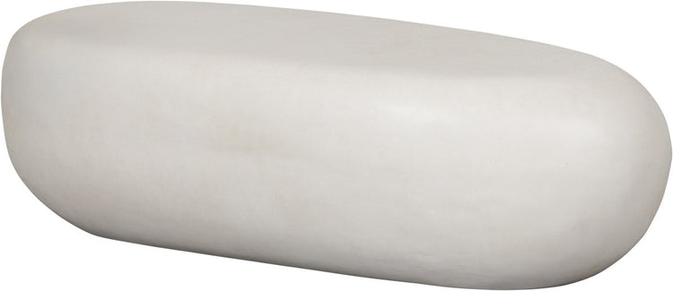 Vtwonen pebble salontafel - fiber clay - betonlook wit - 28x100x43 cm
