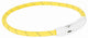 Trixie lichtgevende halsband hond flash usb tpu nylon oranje