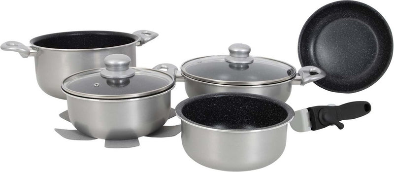 Gimex pannenset - inductie - zilver - 8-delig