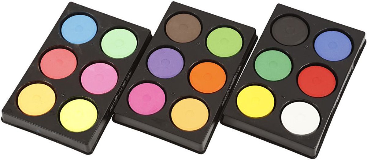 Colortime waterverf in palet, d: 44 mm, 1 set