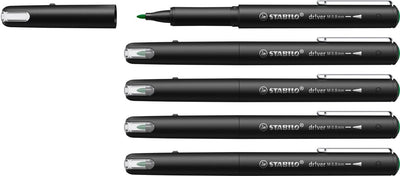 Stabilo dr!ver - premium fineliner - 0.8 mm - groen - doos 5 stuks