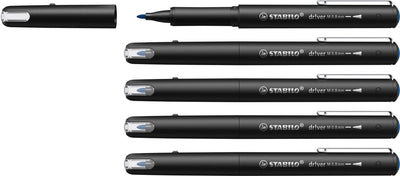 Stabilo dr!ver - premium fineliner - 0.8 mm - blauw - doos 5 stuks